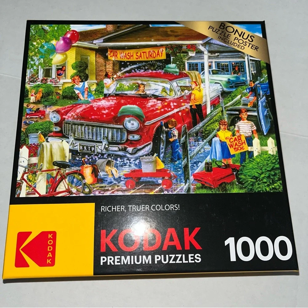 Kodak 1000 Piece Car Wash Saturday and de bored 500 Piece Palm Springs‎ Puzzles